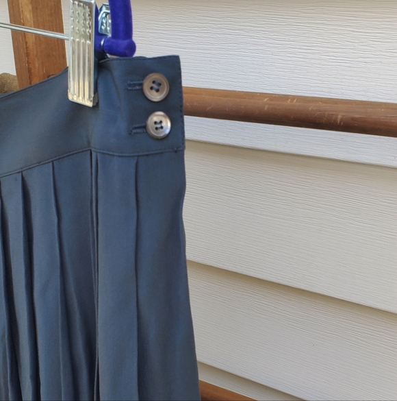 J. Crew Pleated Midi Skirt in Charcoal Gray - Picture 3 of 5